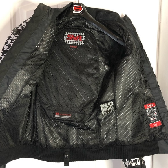 SHIFT stylish houndstooth motorcycle jacket - Picture 6 of 8
